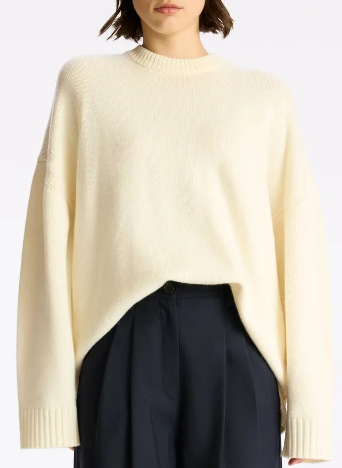 Tees and Tanks Women ALC Ayden Wool Cashmere Sweater White Tees and Tanks Women ALC Ayden Wool Cashmere Sweater White