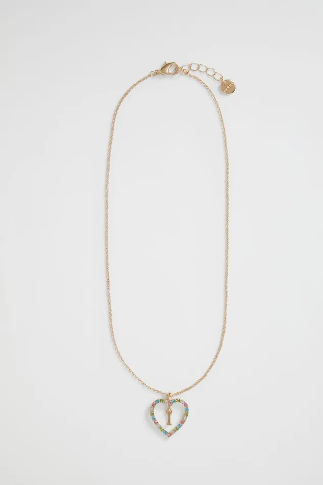 The AZ Of Initials Girl Seed Heritage Rainbow Heart Initial Necklace I