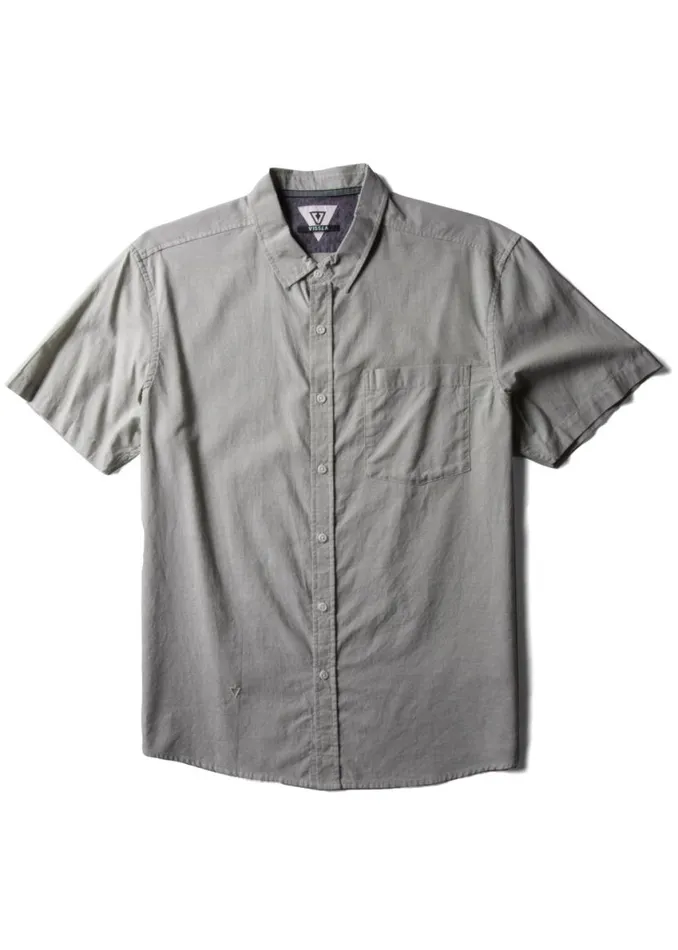 The Box Eco Ss Shirt Sage Men Vissla Shirts and Flannels