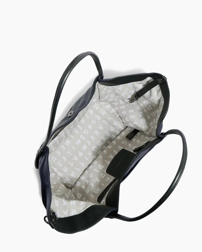 The Lenny Tote Ink Blue With Black Women Aimee Kestenberg Tote Bags