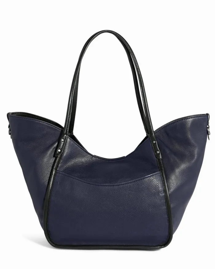 The Lenny Tote Ink Blue With Black Women Aimee Kestenberg Tote Bags