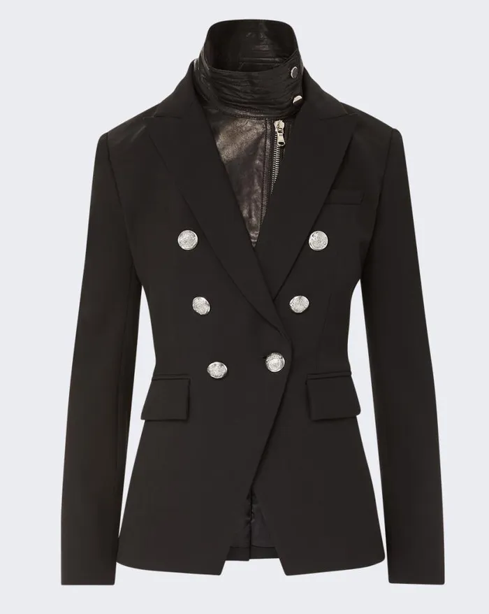 The Miller Jacket Jackets Veronica Beard Miller Dickey Jacket Moto Dickey Set Blackblack