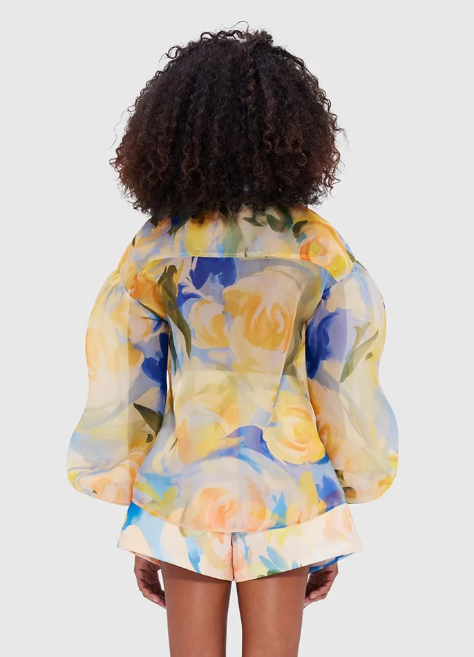 Tops and Shirts Women LEO LIN Celeste Blouse 8211 Bouquet Print