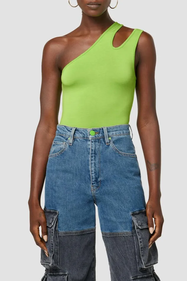 Tops and Sweaters Women Hudson Jeans Hudson X Zoe Costello Asymmetrical Bodysuit Gecko Green Tops and Sweaters Women Hudson Jeans Hudson X Zoe Costello Asymmetrical Bodysuit Gecko Green