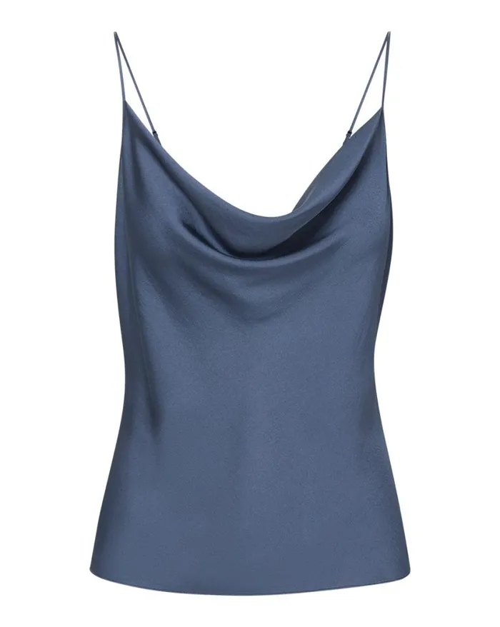 Tops and Tees Shop Veronica Beard Sola CowlNeck Top Lagoon Blue