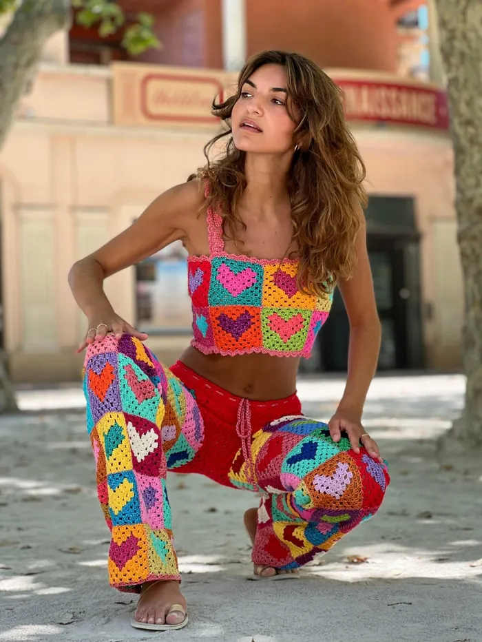 Tops Women Rose Carmine BRASSIERE MON COEUR MULTICOLORE
