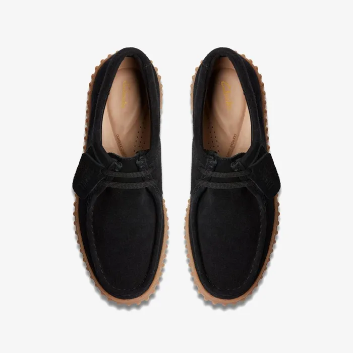 Torhill Bee Black Suede Women Clarks Platforms