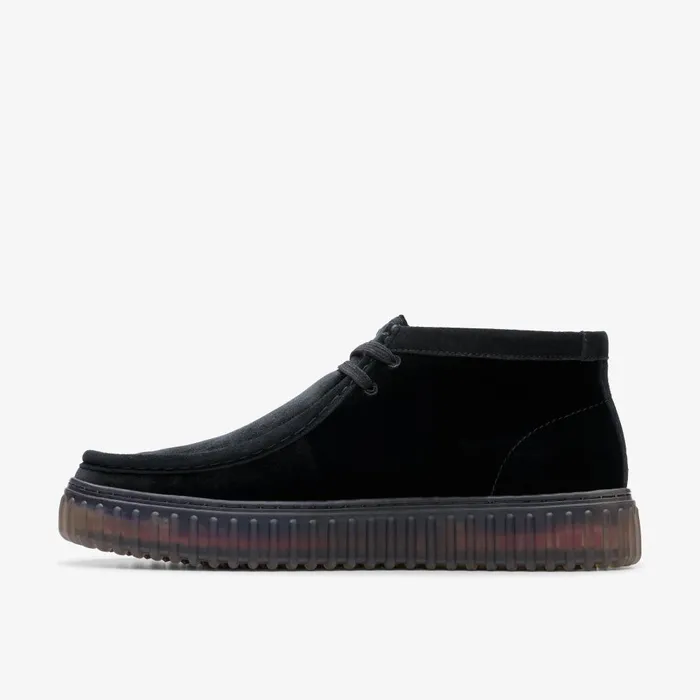 Torhill Hi Black Velvet WomenMen Clarks Boots and Booties