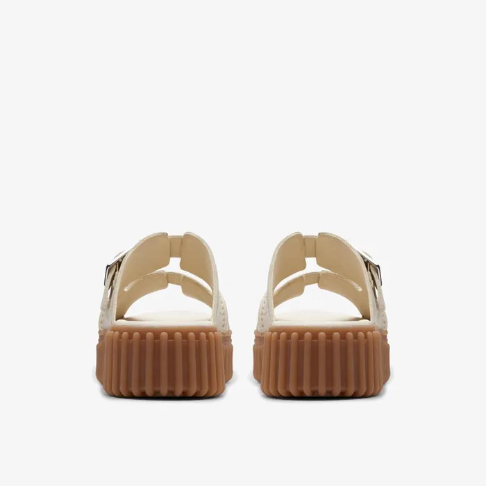 Torhill Slide Cream Interest Women Clarks Platforms