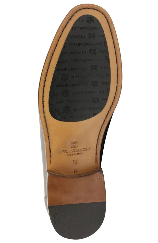 Trieste Classic Leather Moccasin 8211 Dark Brown Cervo Men Bruno Magli Dress Shoes