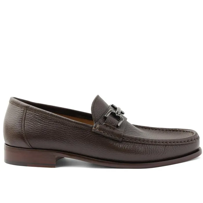 Trieste Classic Leather Moccasin 8211 Dark Brown Cervo Men Bruno Magli Loafers and Slipons