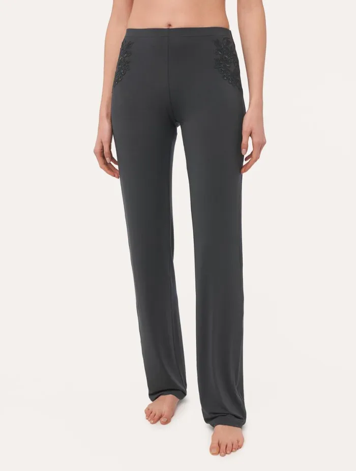 Trousers In Charcoal Grey Sleepwear La Perla Pajamas