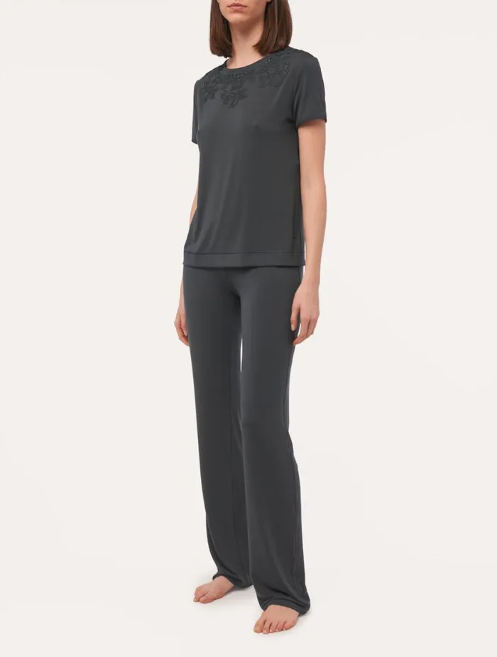 Trousers In Charcoal Grey Sleepwear La Perla Pajamas