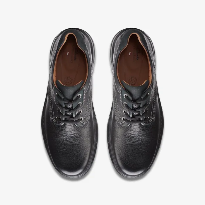 Un Brawley Pace Black Leather Men Clarks Casual Dress Shoes