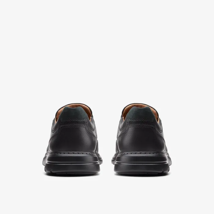 Un Brawley Step Black Leather Men Clarks Casual Dress Shoes
