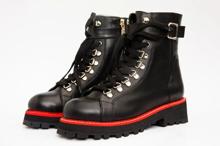 Vinci Leather Boots and Booties The Belgrano Black Leather LaceUp Ankle Boot With A Side Zipper 8211 Women