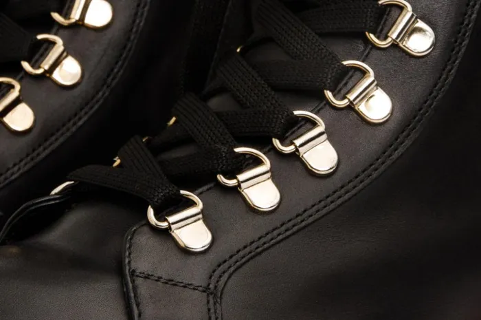 Vinci Leather Boots and Booties The Belgrano Black Leather LaceUp Ankle Boot With A Side Zipper 8211 Women