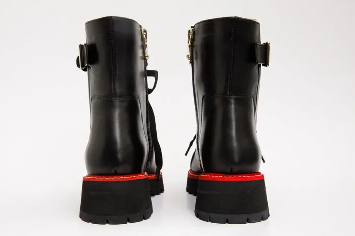Vinci Leather Boots and Booties The Belgrano Black Leather LaceUp Ankle Boot With A Side Zipper 8211 Women