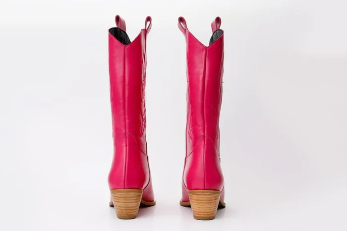 Vinci Leather Boots and Booties The Togg Pink Leather Cowboy Boot 8211 Women