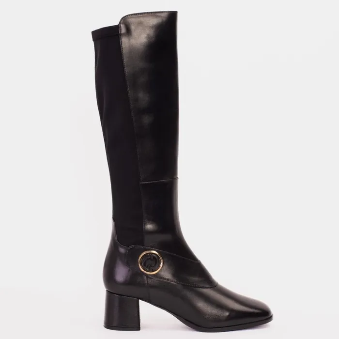 Vinci Leather Boots and Booties The Windsor Black Leather Knee High Boot 8211 Women