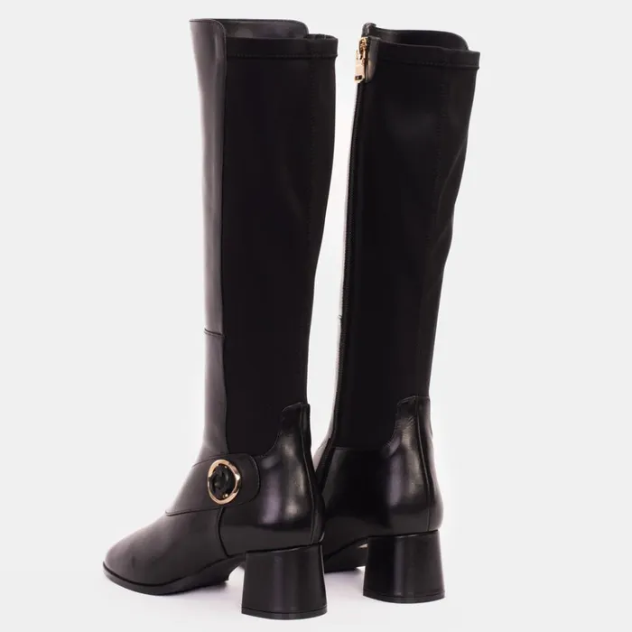 Vinci Leather Boots and Booties The Windsor Black Leather Knee High Boot 8211 Women