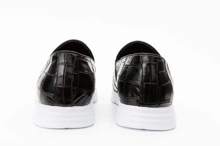 Vinci Leather Casual The Parga Black Leather Tassel Casual Loafer Shoe 8211 Men