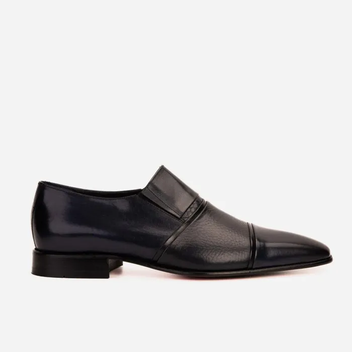 Vinci Leather Dress Shoes The Everest Navy Leather Cap Toe Dress Loafer Shoe 8211 Men Vinci Leather Dress Shoes The Everest Navy Leather Cap Toe Dress Loafer Shoe 8211 Men