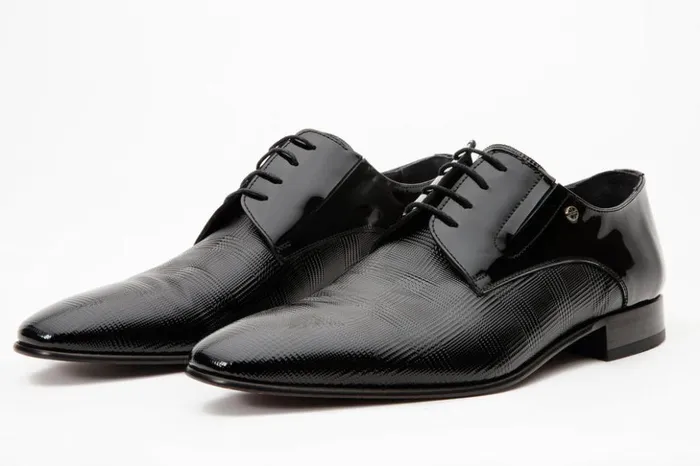 Vinci Leather Dress Shoes The San Severo Black Patent Leather Derby Shoe 8211 Men