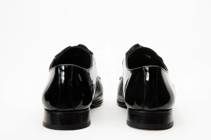 Vinci Leather Dress Shoes The San Severo Black Patent Leather Derby Shoe 8211 Men