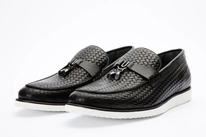 Vinci Leather Dress Shoes The Sperry Black Leather Tassel Loafer Shoe 8211 Men