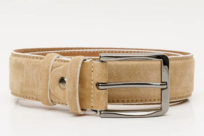 Vinci Leather Leather Belts The Bari Beige Leather Belt 8211 Men
