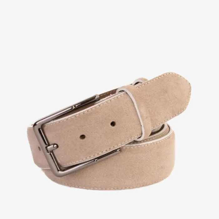 Vinci Leather Leather Belts The Bari Beige Leather Belt 8211 Men