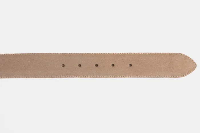 Vinci Leather Leather Belts The Bari Beige Leather Belt 8211 Men