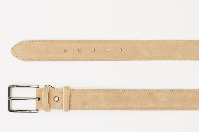 Vinci Leather Leather Belts The Bari Beige Leather Belt 8211 Men