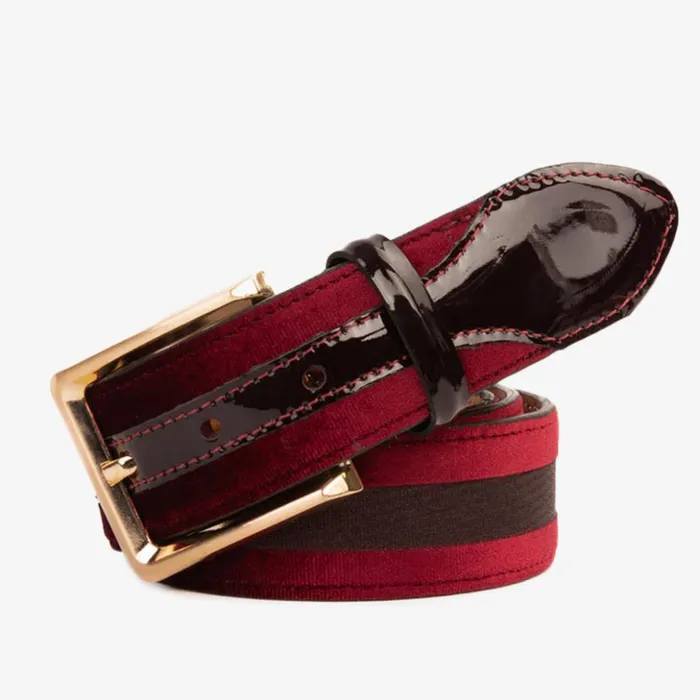 Vinci Leather Leather Belts The Pontalto Burgundy Leather Belt 8211 Men