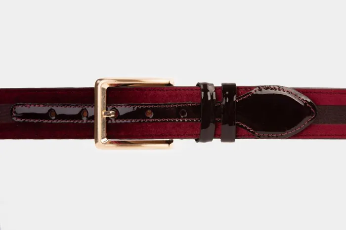 Vinci Leather Leather Belts The Pontalto Burgundy Leather Belt 8211 Men