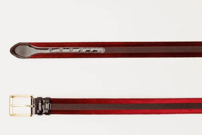 Vinci Leather Leather Belts The Pontalto Burgundy Leather Belt 8211 Men