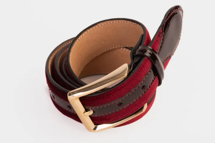 Vinci Leather Leather Belts The Pontalto Burgundy Leather Belt 8211 Men