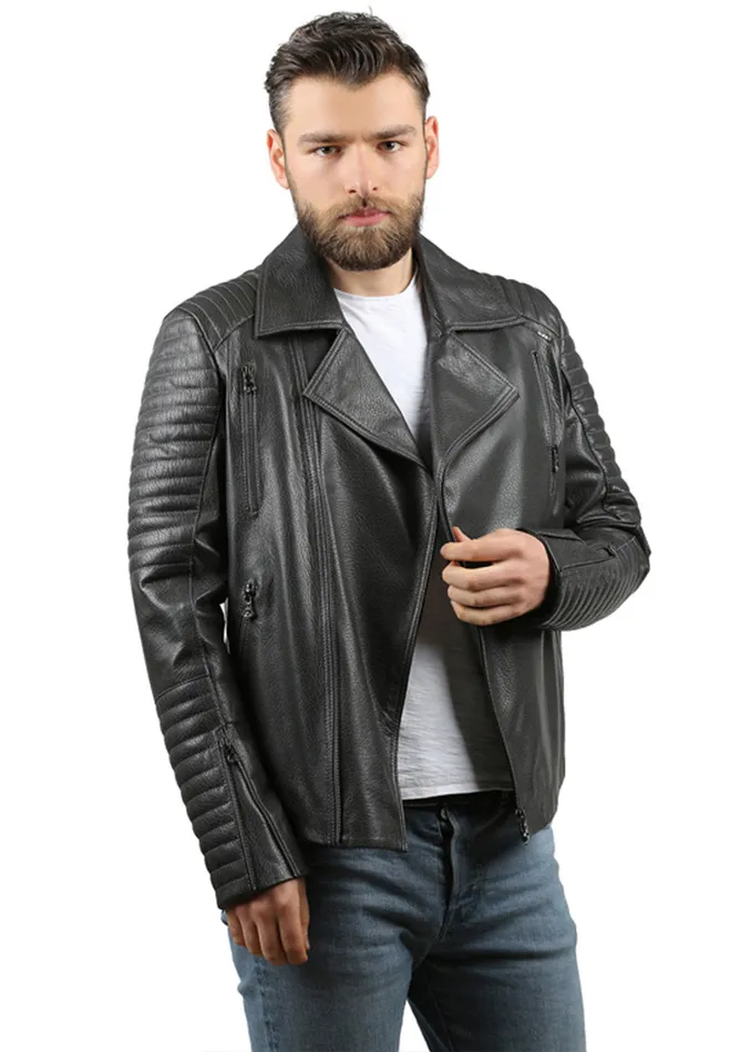Vinci Leather Leather Jackets The Fossett Black Leather Jacket 8211 Men