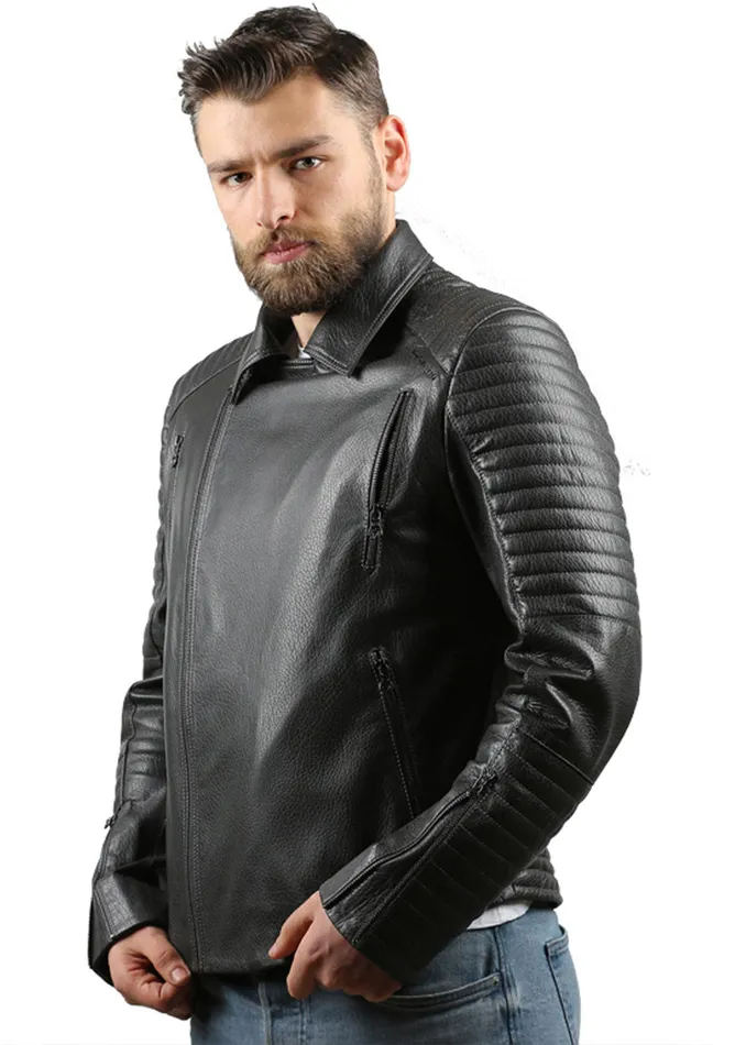 Vinci Leather Leather Jackets The Fossett Black Leather Jacket 8211 Men