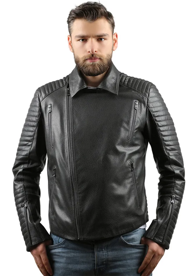 Vinci Leather Leather Jackets The Fossett Black Leather Jacket 8211 Men