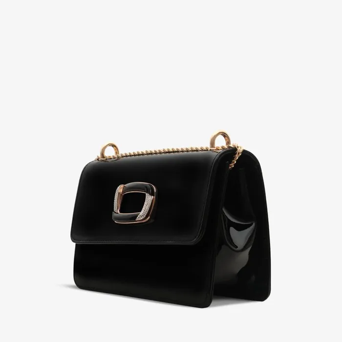 Vinci Leather Sandals The Ferrara Black Patent Leather Handbag 8211 Women