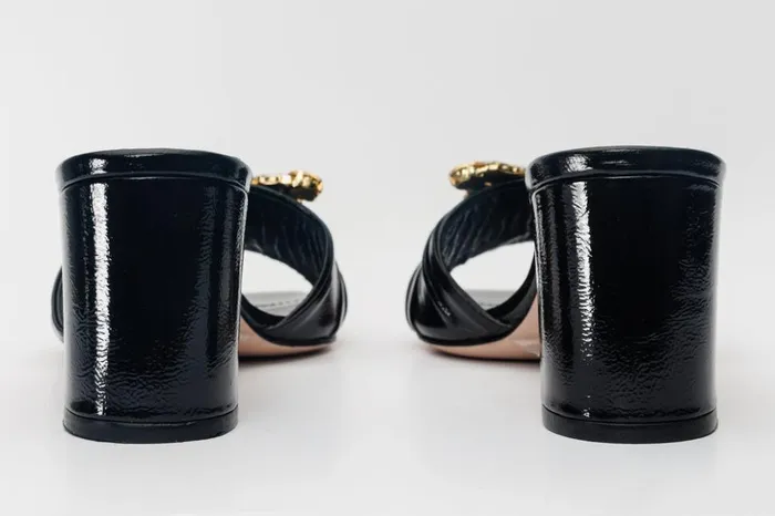 Vinci Leather Sandals The Micro Black Leather Sandal 8211 Women