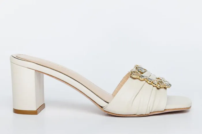 Vinci Leather Sandals The Micro Cream Leather Sandal 8211 Women