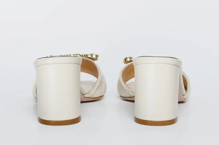 Vinci Leather Sandals The Micro Cream Leather Sandal 8211 Women