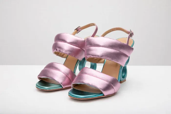 Vinci Leather Sandals The Zambra Lilac Puffer Leather Sandal 8211 Women