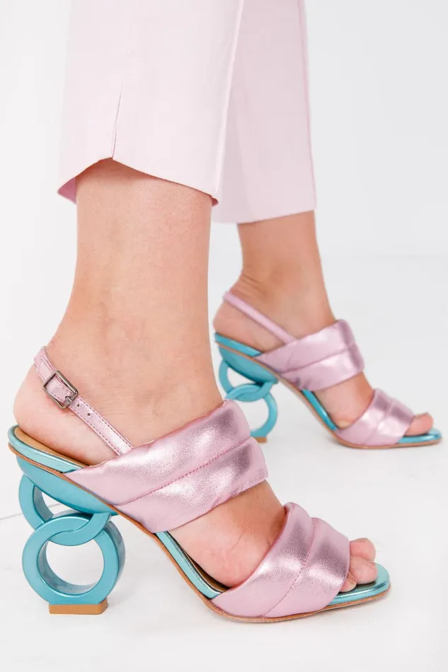 Vinci Leather Sandals The Zambra Lilac Puffer Leather Sandal 8211 Women