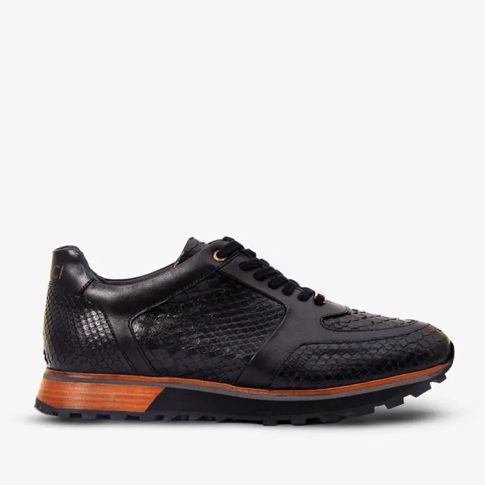 Vinci Leather Sneakers The Boss Pyth Snk Skin Black Sneaker 8211 Men