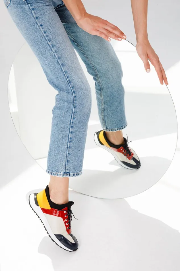 Vinci Leather Sneakers The Crapo Multicolor Leather Sneaker 8211 Women