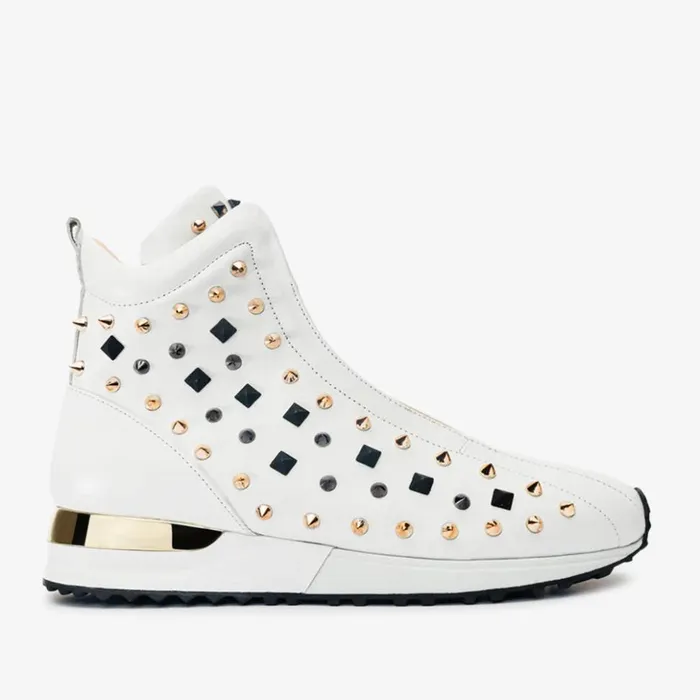 Vinci Leather Sneakers The Infanta HighTop White Spike Leather Sneaker Limited Edition 8211 Men